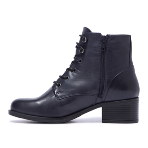 Carl Scarpa Ocean Navy Leather Ankle Boots